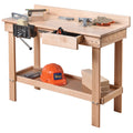 Child-Size Carpentry Workbench with Working Vise & Storage