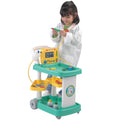Rolling Medical Cart Play Set with Lab Coat & 12 Accessories